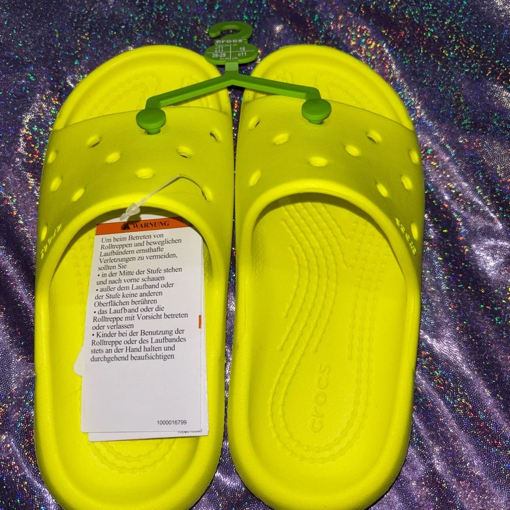 Kids Citrus Croc Slides